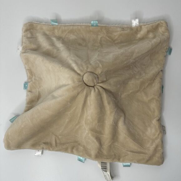 Kellytoy Brown Sleeping Bear Security Blanket Baby Toddler Lovey Green Bow Soft - Picture 8 of 10